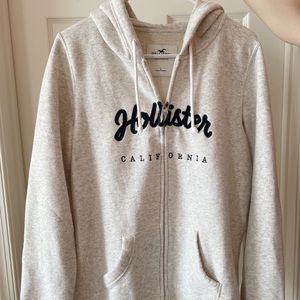 Grey Hollister Zip-Up